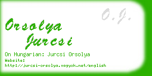 orsolya jurcsi business card